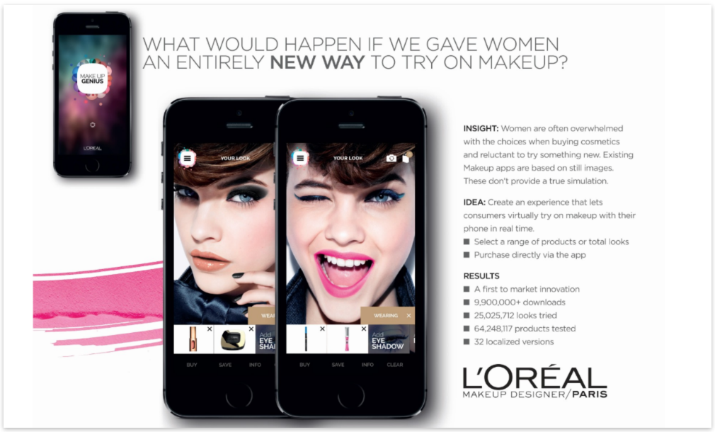 L'Oréal 's MakeUp Genuis App